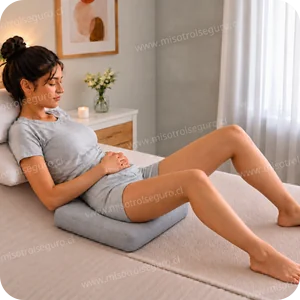 Tratamiento intravaginal: mujer recostada en reposo